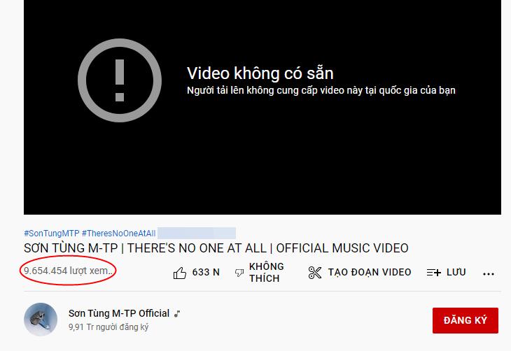 Chặn người Việt xem, MV của Sơn Tùng M-TP view thấp lẹt đẹt-2