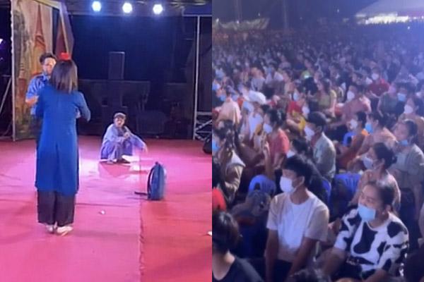 Hoai Linh reappeared to perform at the fair, the audience reacted unexpectedly