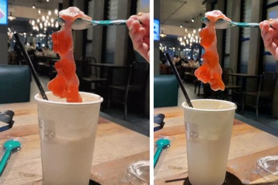 Cô gái gọi thử topping trà sữa mới, khi nhìn thấy thì 'đứng hình 2s'