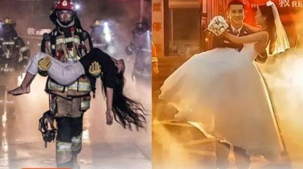 Anh lính cứu hỏa cứu cô gái khỏi đám cháy, 3 năm sau cưới như cổ tích-1