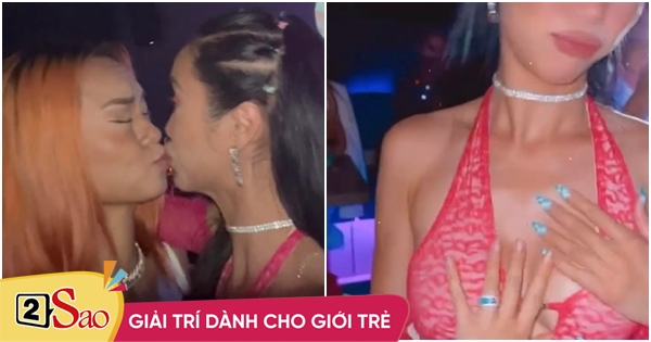 Vu Ngoc Anh kisses the same sex, carefree to let his friends touch him at the birthday party