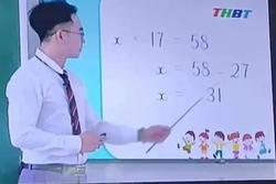 Thầy giáo xuất hiện trên truyền hình gặp sự cố với bài toán cấp 1