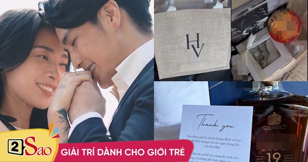 Ngo Thanh Van gives gifts to wedding guests, looking dizzy