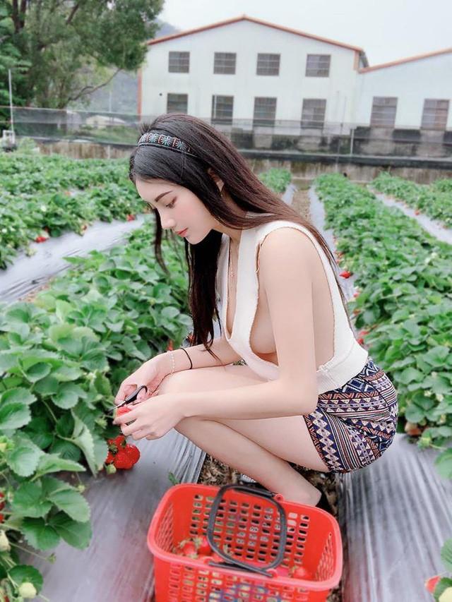 Wearing cool clothes to pick oranges and grow vegetables, many beautiful people are criticized for being out of place-4