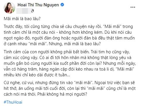 Sao Việt hôm nay 8/5: Thu Hoài không tin tình yêu mãi mãi-2