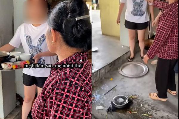 Daughter-in-law threw down the tray of rice in front of her mother-in-law because of dishwashing