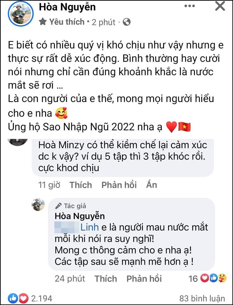 Khán giả ngấy cảnh Hòa Minzy khóc vì nhớ con, nữ ca sĩ nói gì?-5