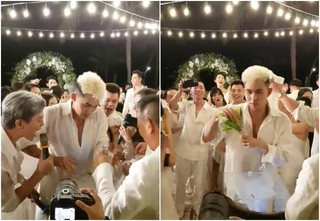 Jun Pham publicly snatched wedding flowers at Ngo Thanh Van's wedding-3