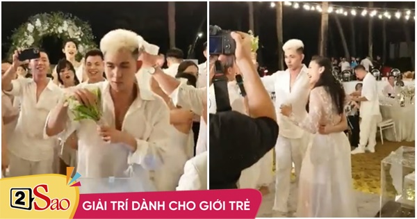 Jun Pham publicly snatched the wedding flowers at Ngo Thanh Van’s wedding