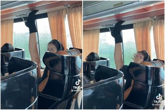 Thí sinh Hoa Hậu Hoàn vũ ngồi phản cảm, 'chân dài mà nết ngắn'