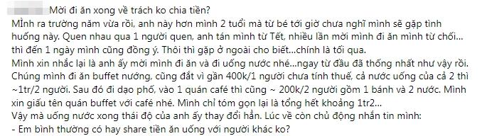 Hẹn hò buổi đầu, đàng trai kêu mời xong lại mắng đàng gái ăn không-1