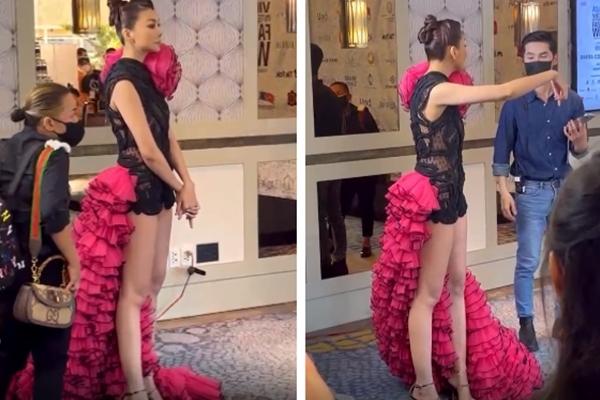 Thanh Hằng chặt đẹp Miss Universe 2021 khi đụng hàng-9