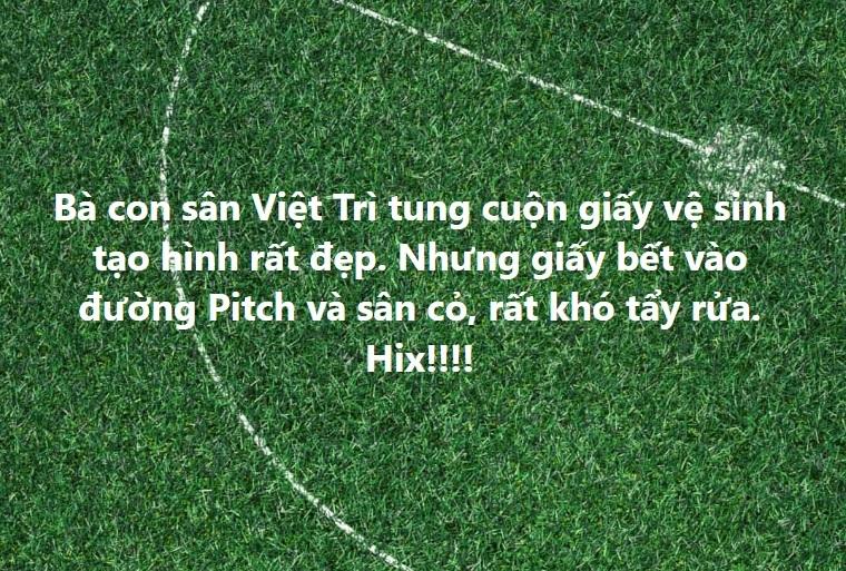 Mưa giấy vệ sinh trên sân Việt Trì: Hội trưởng CĐV Phú Thọ lên tiếng-1