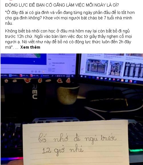 Bố nghẹn lời khi đọc lời nhắc nhở của con gái 7 tuổi trên bàn làm việc-1