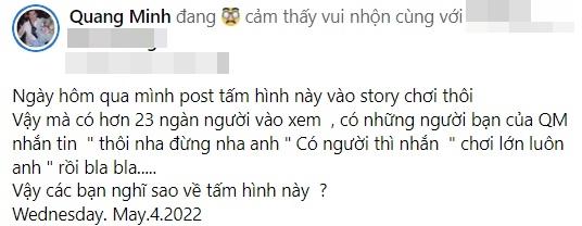 Dân mạng hết hồn ảnh Quang Minh tình tứ trai trẻ sau ly hôn Hồng Đào-2