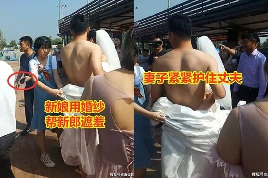 Chú rể bị lột sạch đồ giữa đám cưới, cô dâu hành động mạnh bảo vệ chồng