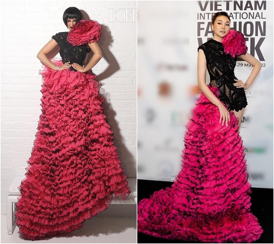 Thanh Hằng chặt đẹp Miss Universe 2021 khi đụng hàng-7