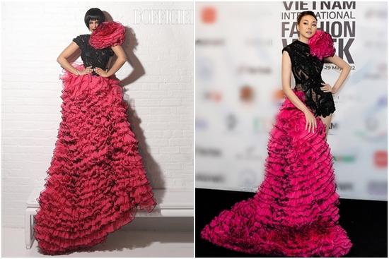 Thanh Hằng 'chặt đẹp' Miss Universe 2021 khi đụng hàng