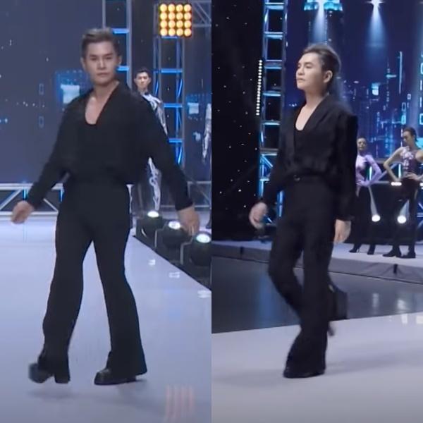 Nào chỉ mặc váy, Nam Trung đi giày 10cm catwalk nhoay nhoáy-6