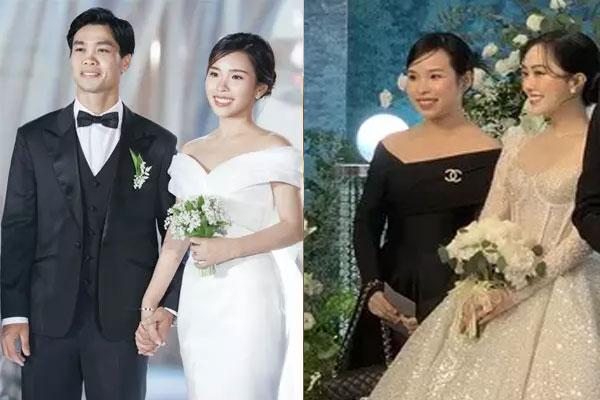 At Duc Chinh’s wedding, Cong Phuong’s wife revealed a round appearance