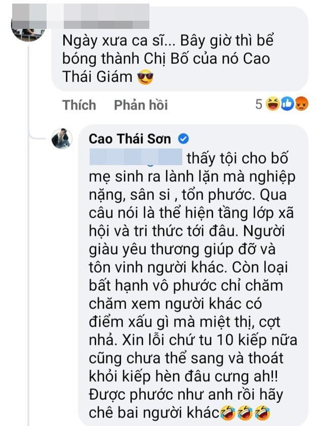 Cao Thái Sơn gay gắt khi bị mỉa mai bể bóng Cao Thái Giám-3