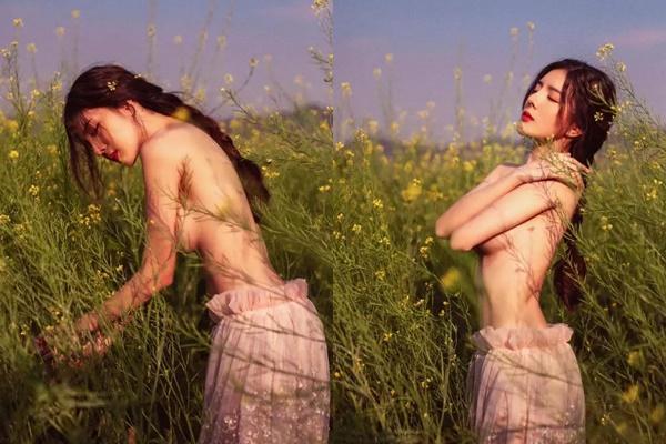 Hot girl đình đám gây sốc với chiếc váy hở hang, lộ cả ngực-2