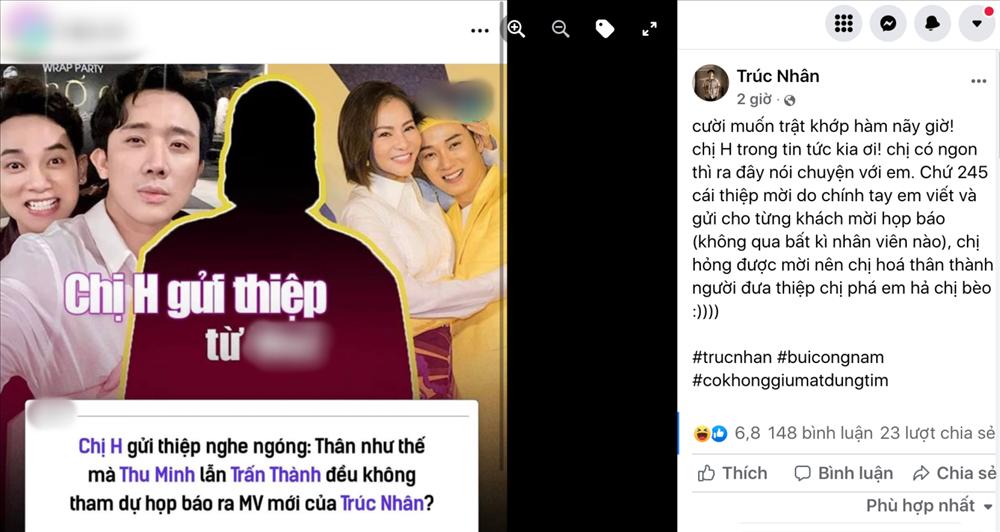 Trúc Nhân lên tiếng tin đồn gạch tên Thu Minh, Trấn Thành-3