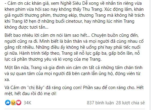 Thu Trang nói về sự ra đi của mẹ ruột: Hết đau rồi mẹ ơi-4