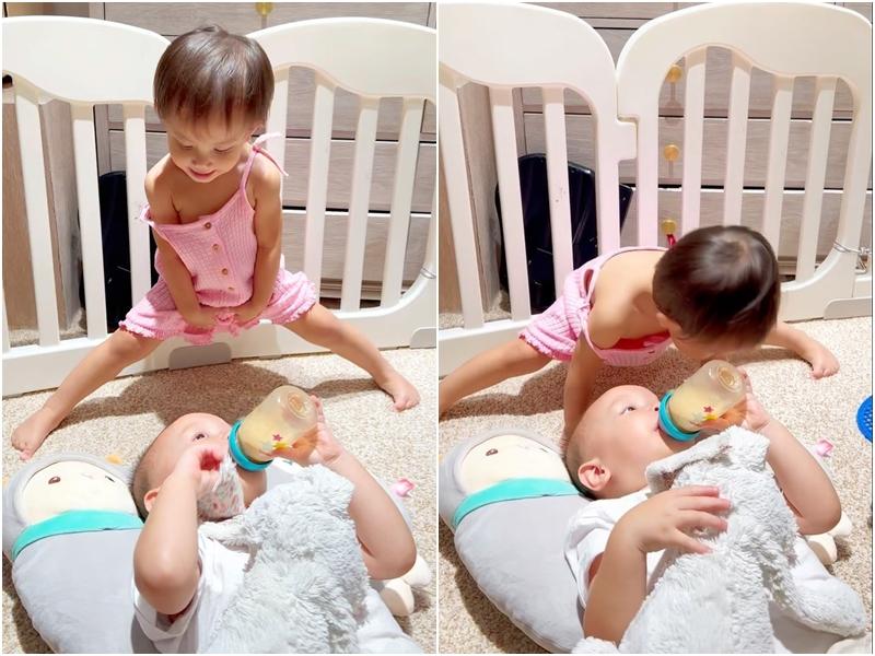 Ái nữ nhà Hà Hồ mới 1 tuổi đã tập yoga thuần thục như người lớn-5