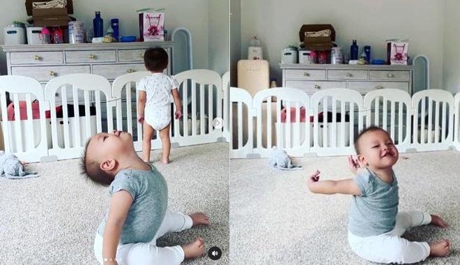 Ái nữ nhà Hà Hồ mới 1 tuổi đã tập yoga thuần thục như người lớn-7