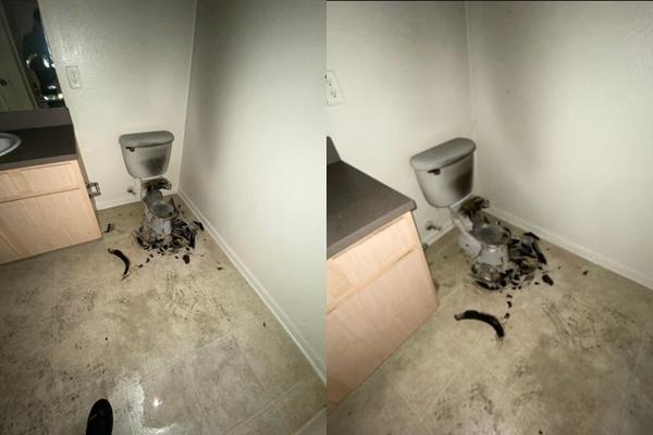 Lightning struck the apartment’s toilet, I couldn’t believe the scene at the scene