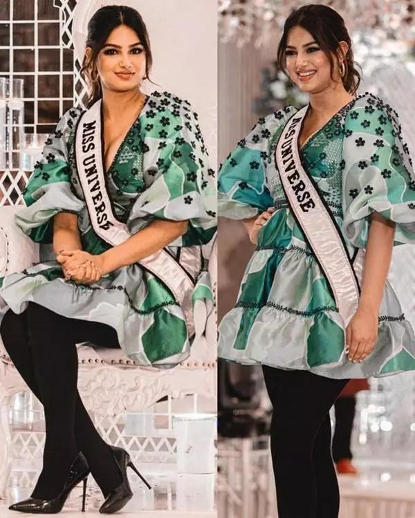Miss Universe 2021 tự tin diện croptop dù eo bánh mì-2