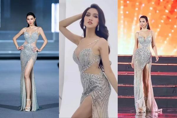 Đỗ Nhật Hà mặc lại váy đêm bán kết, gợi nhớ mùa thi hoa hậu sóng gió-6