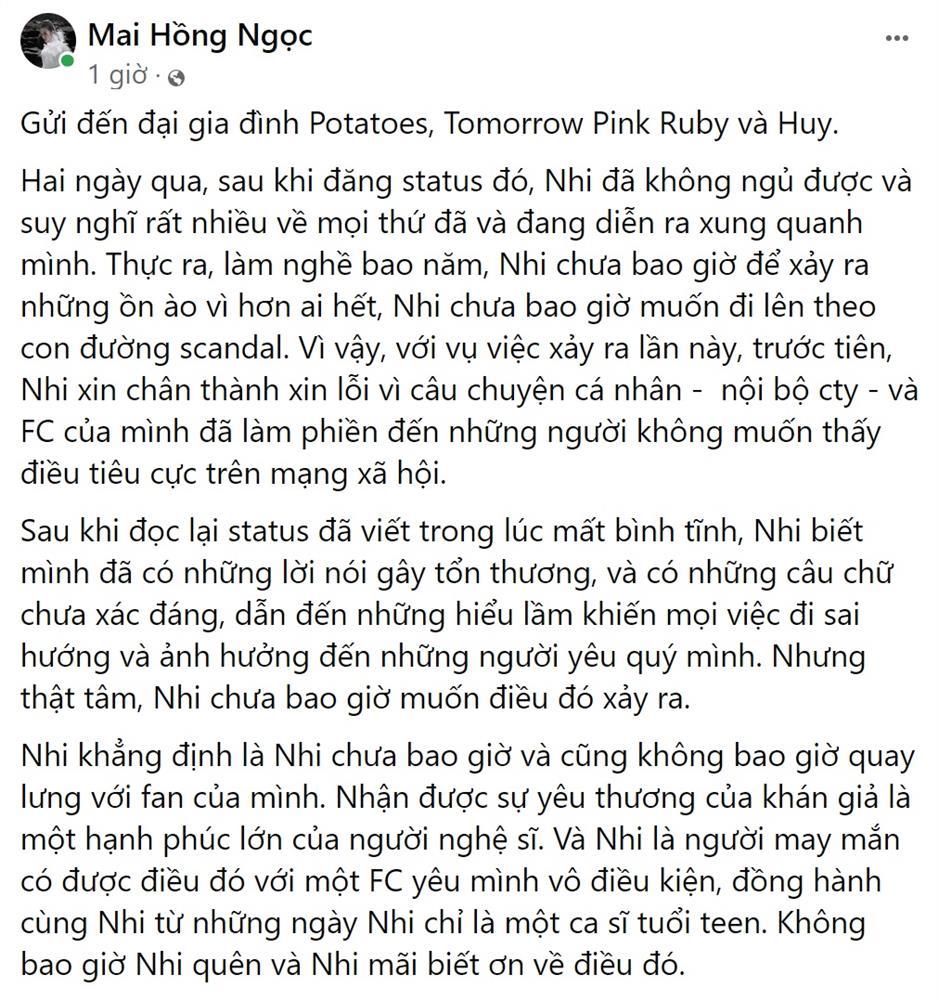 3 giờ sáng, Đông Nhi xin lỗi vì câu chữ làm tổn thương fan-3