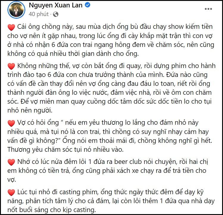 Xuân Lan nhận 6 trò nam, chồng có lo sợ chuyện nhạy cảm?-2