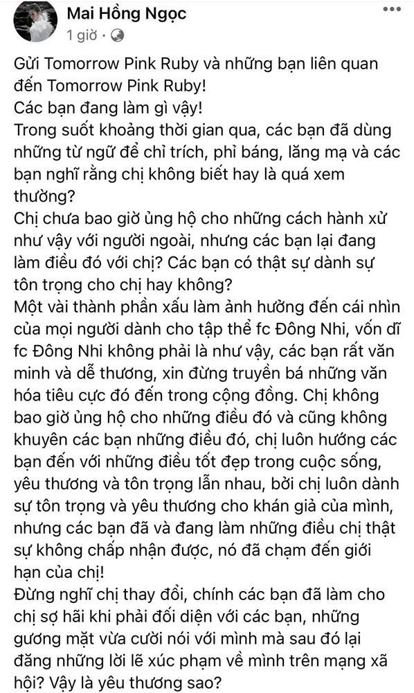 Fan tha thứ cho Đông Nhi sau status đe nẹt lúc 3h sáng