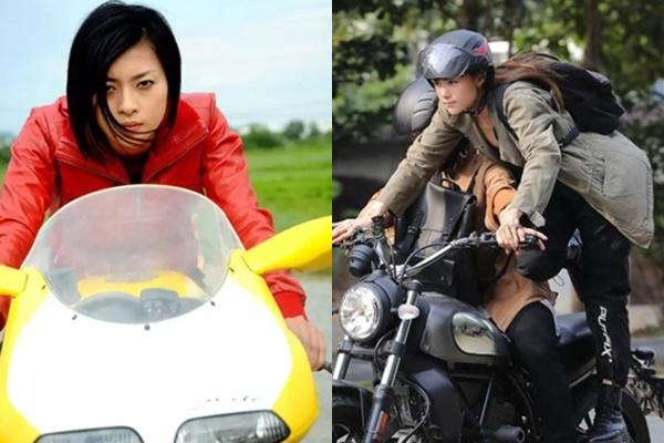 Vietnamese actors dressed up to drive large displacement vehicles