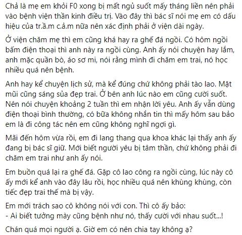 Yêu nhau 6 tháng, cô gái bỗng phát hiện người yêu bị tâm thần-1