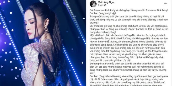 Ngược lại, phía Đông Nhi đăng tâm thư cực gắt bảo vệ ekip khiến nhiều fan thất vọng. Cụ thể, nữ ca sĩ cho biết 2 bên đã thỏa thuận kênh YouTube này thuộc quyền sở hữu của công ty nên không có chuyện chiếm đoạt như lời dư luận đồn thổi mấy ngày qua. Đáp lại, không ít người hâm mộ cho biết sẽ chính thức quay lưng với nữ ca sĩ sau rất nhiều năm gắn bó.