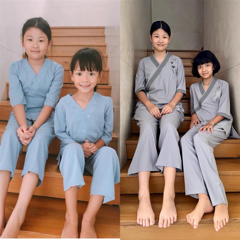 Giật mình ảnh quá khứ - hiện tại của 2 con gái Bình Minh-2