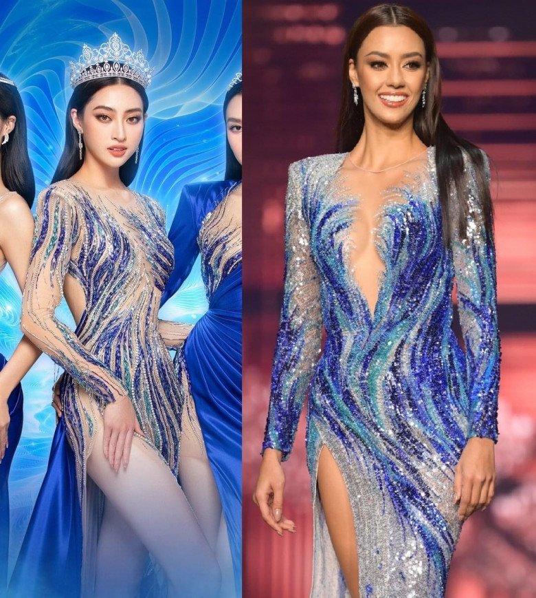 Lương Thùy Linh bị nghi mặc váy nhái Miss Universe Thái Lan-5