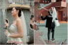 Minh Hằng được chồng sắp cưới bế vác để chụp ảnh cưới
