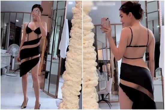 Ham hố hở bạo, Ngọc Trinh thử đồ mà hở tè le 3 vòng