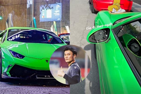 Goalkeeper Bui Tien Dung had an accident, he was sorry to see the 30 billion supercar