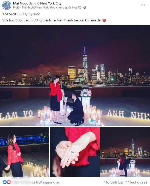 Nữ MC đình đám VTV bất ngờ được cầu hôn ở New York-1