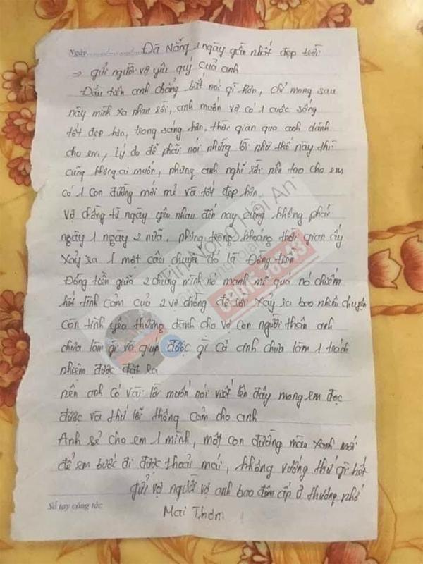 Quặn lòng 2 bức thư người bố để lại trước khi ôm con nhảy sông-3