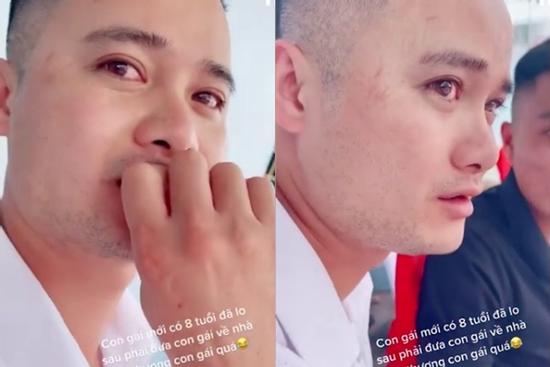 Hài hước ông bố khóc khi nghĩ đến ngày con gái 8 tuổi lấy chồng