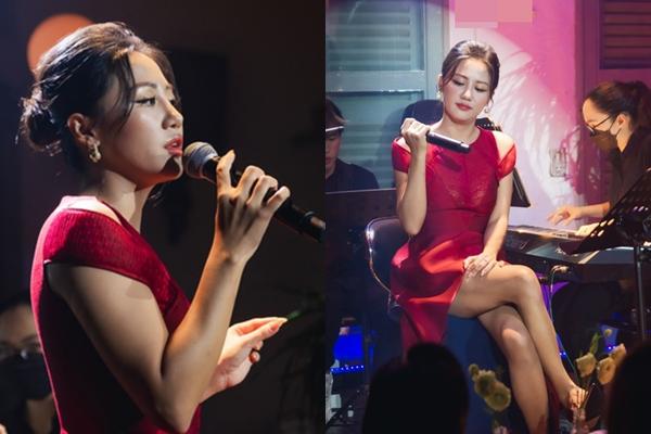 Nghỉ live band 1 tháng, Văn Mai Hương trở lại bằng bolero-5
