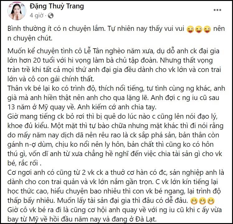 Chị gái Đặng Thu Thảo bóc P.L: Vợ bé mưu mô, lấy tài sản đâu dễ-5