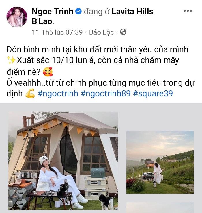 What did Ngoc Trinh say when she was discovered to buy virtual land in Lam Dong?-1